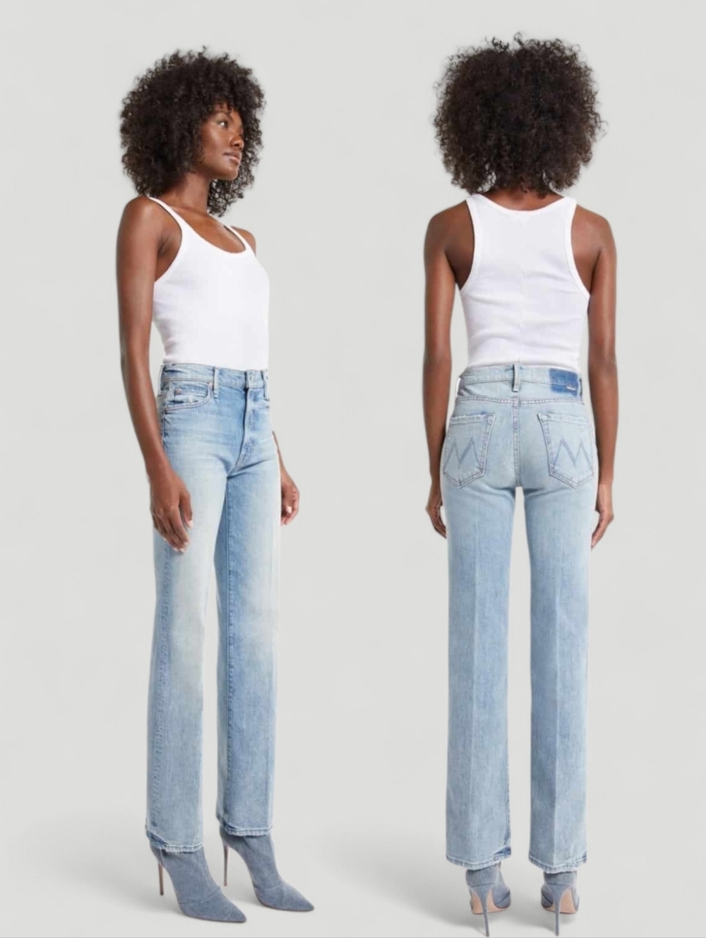 $258 MOTHER SUPERIOR Jeans Kick It Wild Calling Highrise Straight Low-Stretch 32
